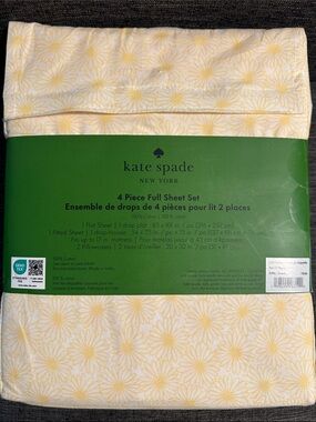 Kate spade Yellow Daisy Full/Double Sheet Set - 
4 Piece
